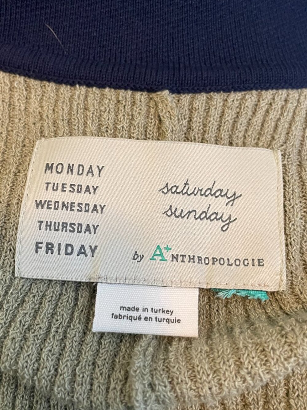 Anthropologie Olive Green and Navy Polo Jumpsuit - Picture 9 of 10